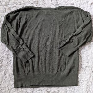 Banana Republic Sweater 3/4 Sleeves Army Green Women's Size Small